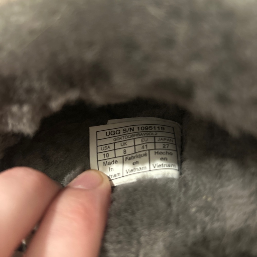 UGG Women’s Fluff Yeah Slides, Gray, Hardly worn, Size 10